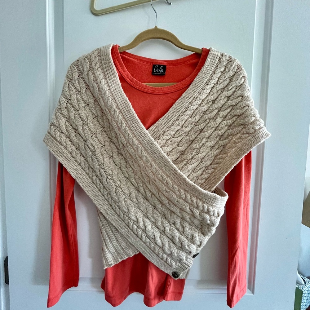 IRISH WOOL WRAP SWEATER